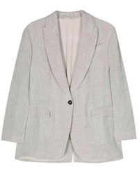 Brunello Cucinelli - Light Linen Blazer - Lyst