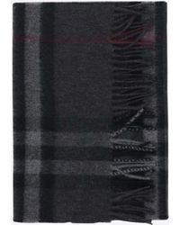 Burberry - Cashmere Scarf With Check Pattern - Lyst