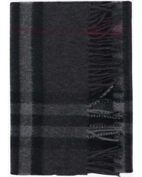 Burberry - Cashmere Scarf With Check Pattern - Lyst