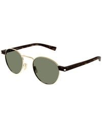 Saint Laurent - Sunglasses Round Full Rim, And Havana Frame Lens Sl707002 - Lyst