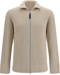 Maison Margiela - Cotton Zip-Up Sweater Wool Ovis Aries - Lyst