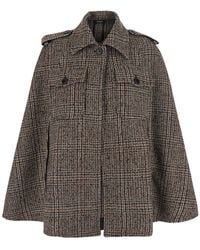 Le Plain - Short Wool Cape Coat - Lyst