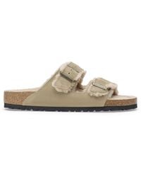 Birkenstock - Open-Toe Slide Sandals With Suede Leather Straps - Lyst