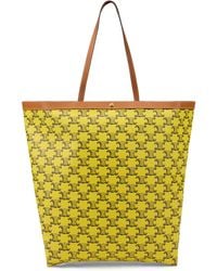 Celine - Flat Medium Fabric Shopper Triomphe - Lyst