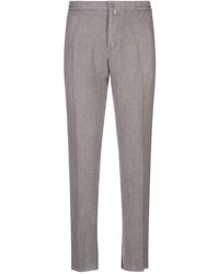 Kiton - Linen Trousers With Elasticised Waistband - Lyst
