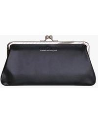Comme des Garçons - Portefeuille Kiss Clasp Large Noir Wallet - Lyst
