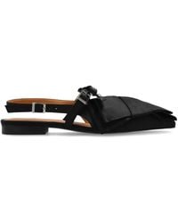Ganni - Big Bow Slingback Ballerinas - Lyst