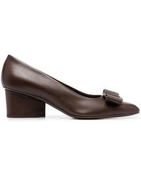 Ferragamo - Bow-Detail Pumps - Lyst
