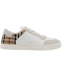 Burberry - Men Vintage Check Panelled Sneakers - Lyst