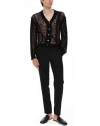 Our Legacy - Cardigan Traforato Linen Cotton Nylon Jumpers - Lyst