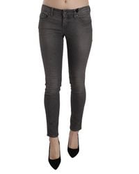 CoSTUME NATIONAL - Washed Low Waist Skinny Jeans Cotton Clothing - Lyst