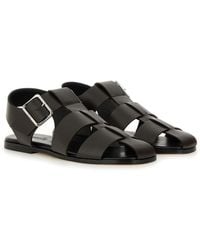Aeyde - Sandalo Whit Calf Leather Sandal - Lyst