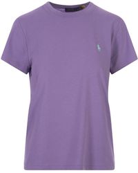 Polo Ralph Lauren - T-shirt With Contrasting Pony - Lyst