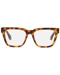Roberto Cavalli - Eyeglasses Square Full Rim, Havana Frame And Clear Demo Lenses Lens Vrc026M02Bp - Lyst