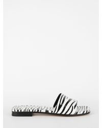 Paris Texas - Zebra-Print Flat Sandals - Lyst