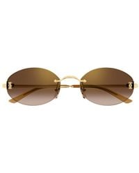 Cartier - Cartier Eyewear Ct0592S002 Sunglasses - Lyst