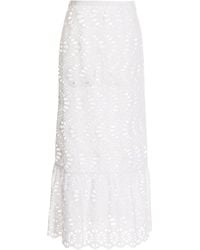Giambattista Valli - Long Cotton Skirt - Lyst