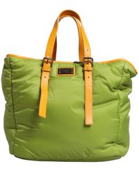 Dolce & Gabbana - Nylon Padded Logo Plaque Tote Crossbody Bag - Lyst