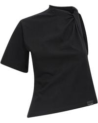 Courreges - 'Twist Asymmetrical' T-Shirt - Lyst