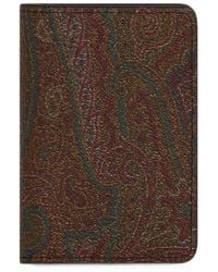 Etro - Bifold Paisley Jacquard Fabric Card And Document Holder - Lyst