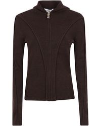 Victoria Beckham - Piping Detail Hooded Top - Lyst