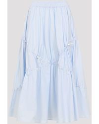 Moschino - Couture Light Cotton Midi Skirt - Lyst