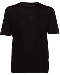 Roberto Collina - Round Neck Plain T-Shirt - Lyst