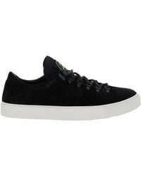 Stone Island - Sleek Suede Sneakers With Contrasting Rubber Sole - Lyst