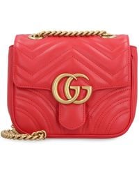 Gucci - Mini Quilted Chevron Leather Shoulder Bag - Lyst