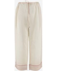 Péro - Pants Made Of Pure Silk - Lyst