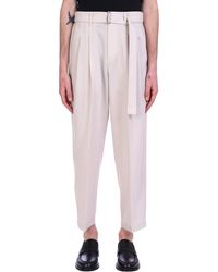 Attachment Trousers In Wool - Natural
