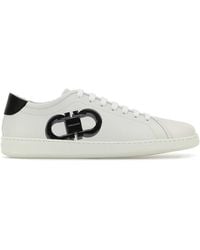 Ferragamo - Salvatore Leather Brandy 1 Sneakers - Lyst