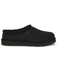 UGG - Black Nubuc Leather Clogs - Lyst