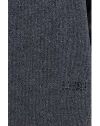 MM6 by Maison Margiela - Wool-Blend Mini Dress With Wide Sleeves Merino Wool Ovis Aries; Nylon - Lyst