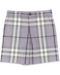 Burberry - Bermuda Shorts With Tartan Pattern - Lyst