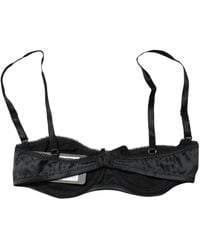 Dolce & Gabbana - Semi-Pad Underwire Balconette Bra Underwear Elastane Silk Clothing - Lyst
