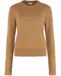 Celine - Wool And Cashmere Sweater With Logo - Lyst