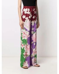 Valentino - Floral-Print Trousers - Lyst