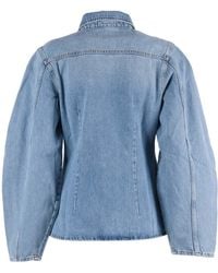 ROTATE BIRGER CHRISTENSEN - Vinetta Denim Shirt Cotton (Organic) Long Sleeves T-Shirt - Lyst