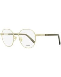 ZEGNA - Geometric Round Eyeglasses Ez5270-H 032 53Mm Metal/Plastic (Acetate) - Lyst