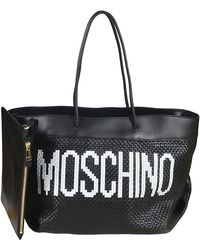 Moschino - Woven Logo Tote - Lyst