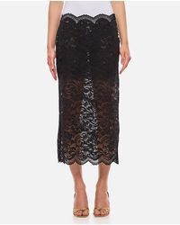Rabanne - Lace Long Midi Skirt - Lyst