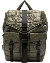 Ganni - Quilted Nylon Backpack - Lyst