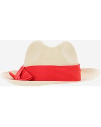 ALEXIA ALVAREZ DE TOLEDO - Panama Hat With Band Raffia - Lyst