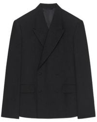 Givenchy - Peak Lapel Double Breasted Jacket_Black Clothing - Lyst