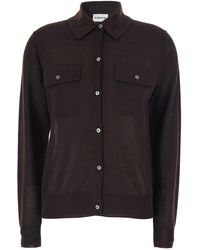 P.A.R.O.S.H. - Polo-Collar Sweater, Wool-Blend - Lyst