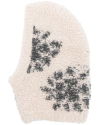 Brunello Cucinelli - Off Textured Floral Knit Hat - Lyst