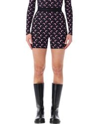 Marine Serre - Moon Printed Jersey Biker Shorts - Lyst