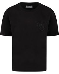 FAMILY FIRST  Milano T-shirt For Kids With Heart - Black