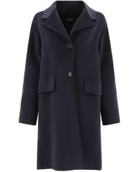 Max Mara - "Coat" Single-Breasted Wool Coat - Lyst